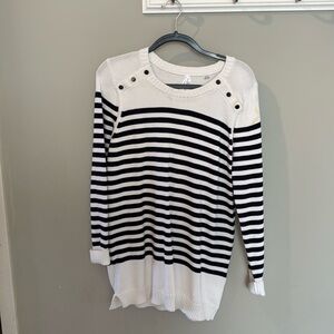 Seraphine Elvira Nautical Stripe Cotton Maternity & Nursing Sweater